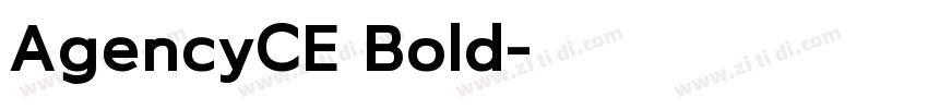 AgencyCE Bold字体转换